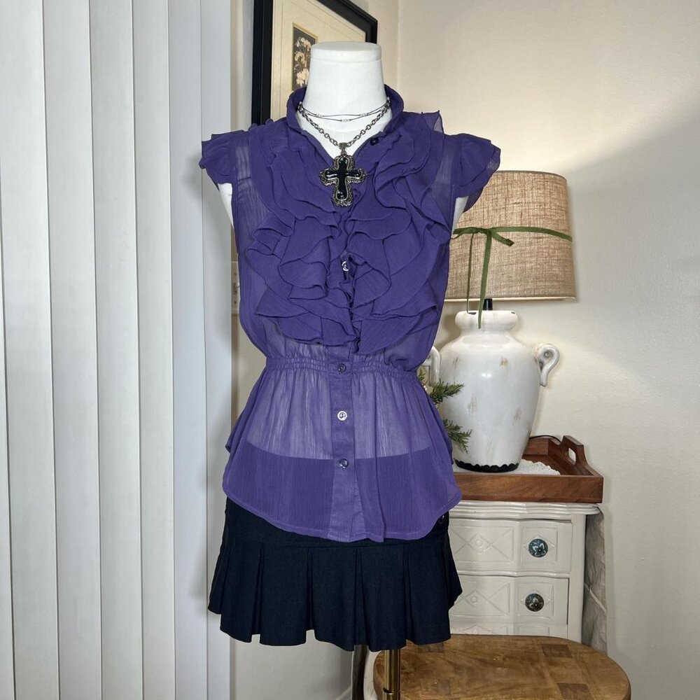 Y2k Miley Cyrus Button Up Blouse